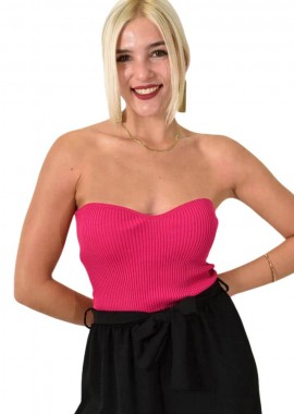 Potre OR - Τοπάκι στράπλες ριπ Φούξια 24868