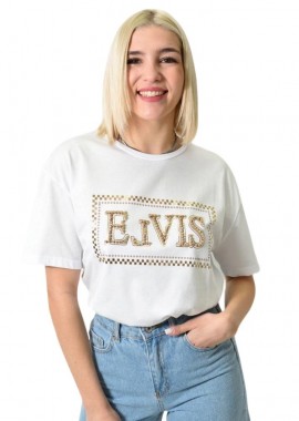 Potre OR - Γυναικείο T-shirt με στρας Λευκό 23774