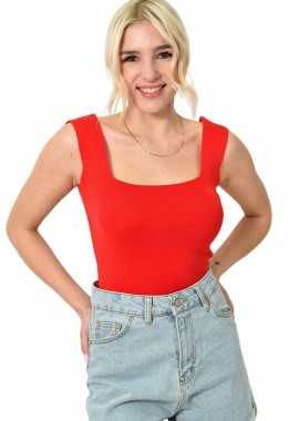 Potre OR - Γυναικείο εφαρμοστό τοπ Κόκκινο 23314