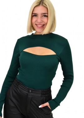 Potre OR - Γυναικείο τοπ με άνοιγμα στο μπούστο Κυπαρισσί 22189