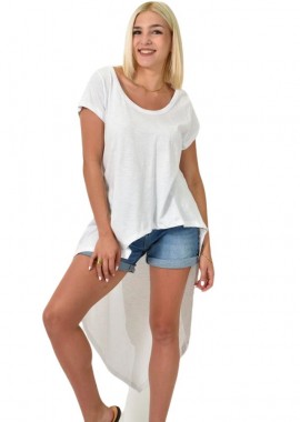 First Woman - Ασύμμετρη Μπλούζα Λευκό 24796
