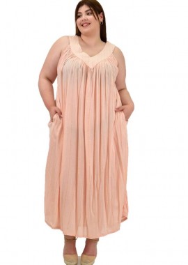 Potre OR - Γυναικείο αμάνικο καφτάνι Σομόν 20111