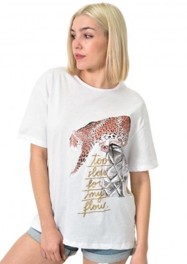 Potre OR - Γυναικείο T-shirt με στρας Λευκό 23768