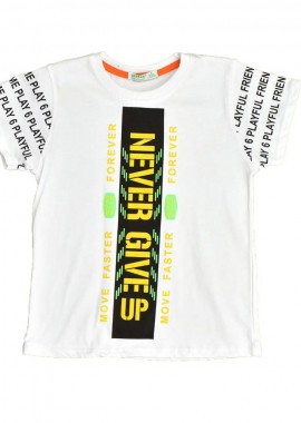 Potre OR - Παιδική μπλούζα NEVER GIVE UP Λευκό 15647