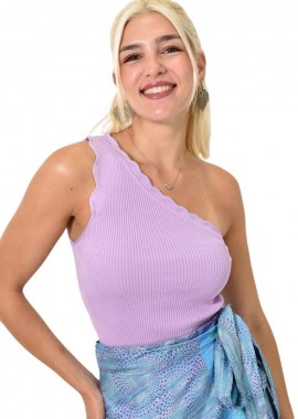 Potre OR - Γυναικείο τοπ με έναν ώμο Λιλά 23333