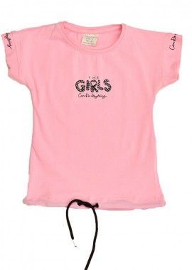 Potre OR - Παιδική μπλούζα με τύπωμα και στρας GIRLS Ροζ 16376