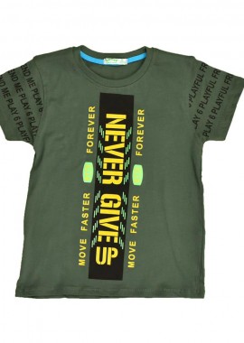 Potre OR - Παιδική μπλούζα NEVER GIVE UP Χακί 15643