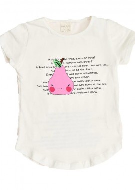 Potre OR - Παιδική μπλούζα με σχέδιο αχλάδι Λευκό 16512