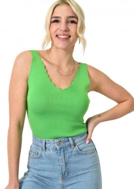 Potre OR - Γυναικείο πλεκτό τοπ Λαχανί 23320