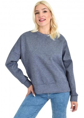 Potre OR - Γυναικεία Φούτερ Μπλούζα σε Μελανζέ Μπλε Απόχρωση Μπλε 27064