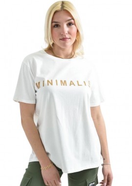 Potre OR - Γυναικείο T-shirt με χρυσό τύπωμα MINIMALIST Λευκό 26391