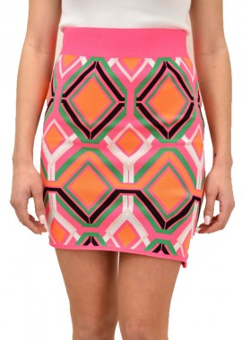 Potre OR - Γυναικεία πλεκτή φούστα με μοτίβο Φούξια 18982