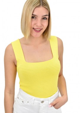 Potre OR - Γυναικείο τοπ με ανάγλυφο σχέδιο Κίτρινο 19624