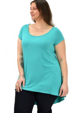 First Woman - Γυναικεία μπλούζα ασύμμετρη oversized Βεραμάν 19088