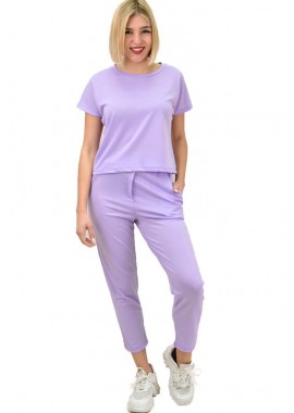 Potre OR - Γυναικείο κοντομάνικο σετ Μωβ 10322