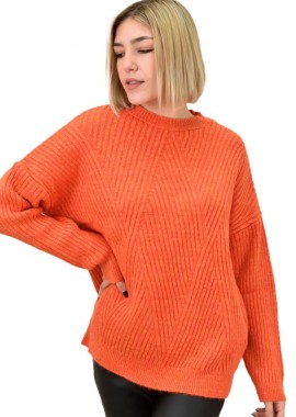 Potre OR - Γυναικείο πουλόβερ με σχέδιο Πορτοκαλί 18641