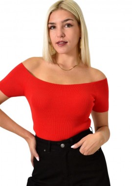 Potre OR - Τοπ με ακάλυπτο ώμο Κόκκινο 25826