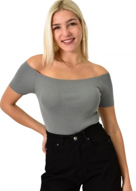 Potre OR - Τοπ με ακάλυπτο ώμο Γκρι 25835