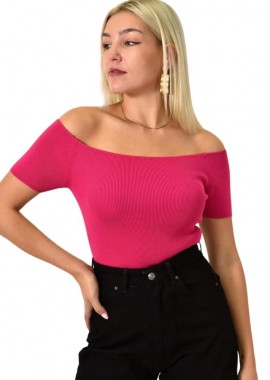 Potre OR - Τοπ με ακάλυπτο ώμο Φούξια 25836