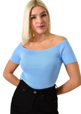 Potre OR - Τοπ με ακάλυπτο ώμο Γαλάζιο 25837