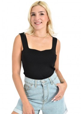 Potre OR - Γυναικείο τοπ με V σχέδιο Μαύρο 16219