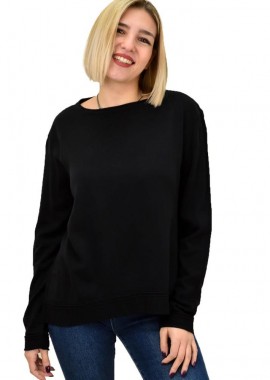 Potre OR - Γυναικείο πλεκτό μονόχρωμο Μαύρο 18790