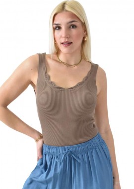 Potre OR - Γυναικέιο πλεκτό τοπ με διάτρητο σχέδιο Πούρο 26252