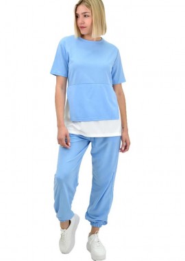 Potre OR - Γυναικείο αθλητικό σετ Γαλάζιο 10396