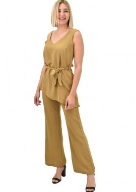 Potre OR - Γυναικείο σετ με ζώνη Μπεζ 10182