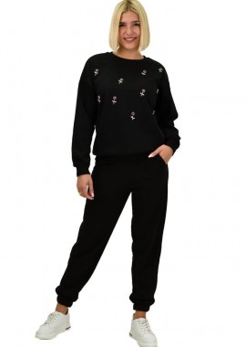 Potre OR - Γυναικείο σετ φόρμας φούτερ Μαύρο 21868