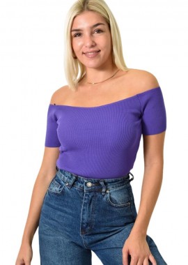 Potre OR - Τοπ με ακάλυπτο ώμο Μωβ 25973