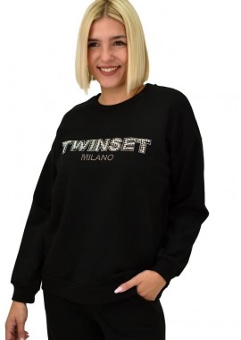 Potre OR - Γυναικεία μπλούζα φούτερ με στρας Μαύρο 21791