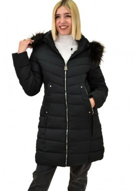 Potre OR - Γυναικείο μπουφάν με αποσπώμενη κουκούλα Μαύρο 18398