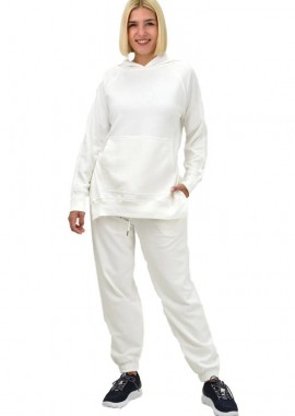 Potre OR - Γυναικείο σετ φόρμας φούτερ Λευκό 21838