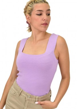 Potre OR - Γυναικείο τοπ με ανάγλυφο σχέδιο Λιλά 21122