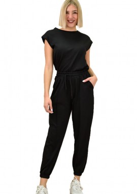 Potre OR - Γυναικείο αμάνικο σετ με βάτες Μαύρο 10598