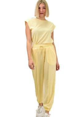Potre OR - Γυναικείο αμάνικο σετ με βάτες Κίτρινο 10600