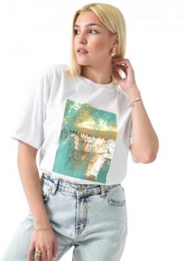 Potre OR - Γυναικείο T-shirt με στάμπα Λευκό 26271