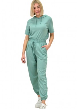 Potre OR - Γυναικείο σετ με κουκούλα ανοιξιάτικο Φυστικί 10488