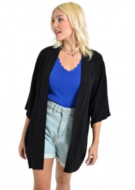 Potre OR - Μαύρο Ανάλαφρο Κιμονό Μαύρο 27005