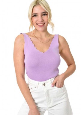 Potre OR - Γυναικείο πλεκτό τοπ Λιλά 23299