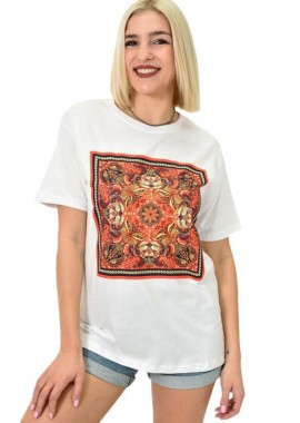 Potre OR - Γυναικείο T-shirt με σχέδιο Λευκό 23159