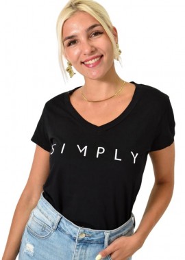 First Woman - Γυναικείο T-shirt SIMPLY Μαύρο 25569