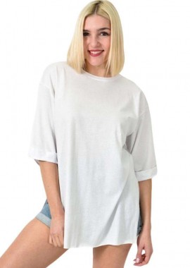 Potre OR - Μπλούζα oversized με ανοίγματα Λευκό 23571