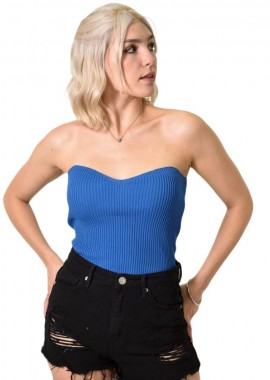 Potre OR - Τοπάκι στράπλες ριπ Μπλε Ρουά 24265