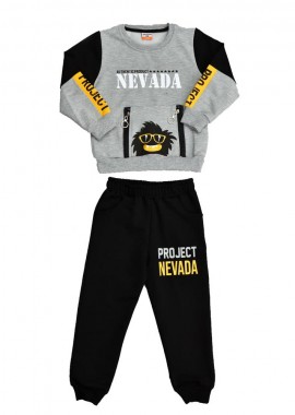 Potre OR - Παιδικό σετ με τύπωμα NEVADA Ανθρακί 17135