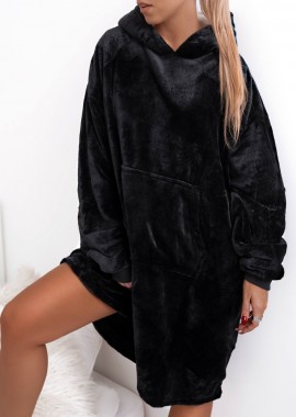 sense-shop - AKITA UNISEX OVERSIZED ΜΑΥΡΗ ΜΠΛΟΥΖΑ ΚΟΥΒΕΡΤΑ