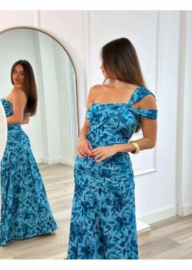 sense-shop - ΜΑΞΙ ΦΛΟΡΑΛ ΜΠΛΕ ΦΟΡΕΜΑ - ALVA