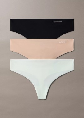 CALVIN KLEIN - Σετ 3 Στρινγκ - Invisibles