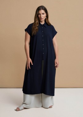 MAT FASHION - Κοντομάνικη πουκαμίσα airwashed κρεπ
